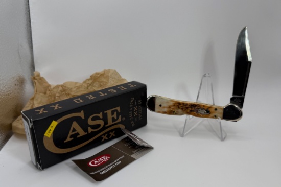Case XX Trapper Pocket Knife, Bone Handle, Stainless Steel Blade, NIB