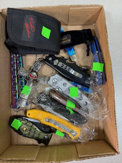 Pocket Knives Lot of 12 various styles including necklace, tool