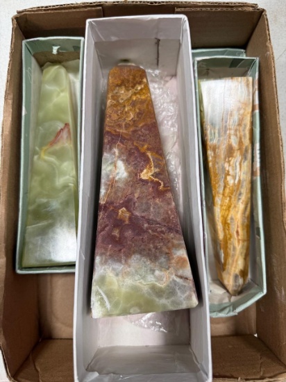 Large Crystal lot of 3 largest measures 9 1/2"