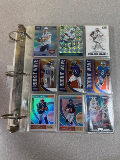 Football cards in notebook 300+ many recent w/ stars