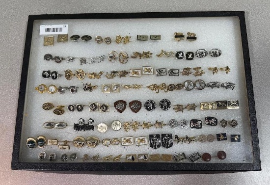 Collectible Cuff Links - 1 large frame- many sets