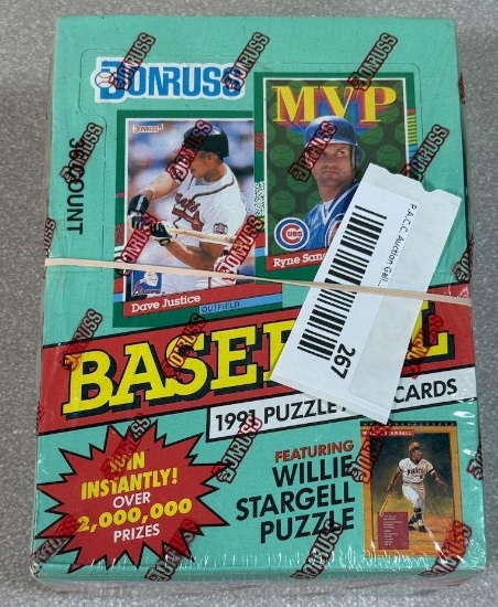 Donruss 1991 Wax Box in cello series 2