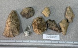 Arrowheads and Artifacts 8 in lot dug in Lauderdale CO MS made from Tallahada material  largest 4