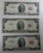 3- 1953 Blue Seal $2.00 Silver Certificates, sells times the money, one is a B series