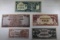5 pieces- Japanese Government WWII Banknotes, 1942-1945, sells times the money