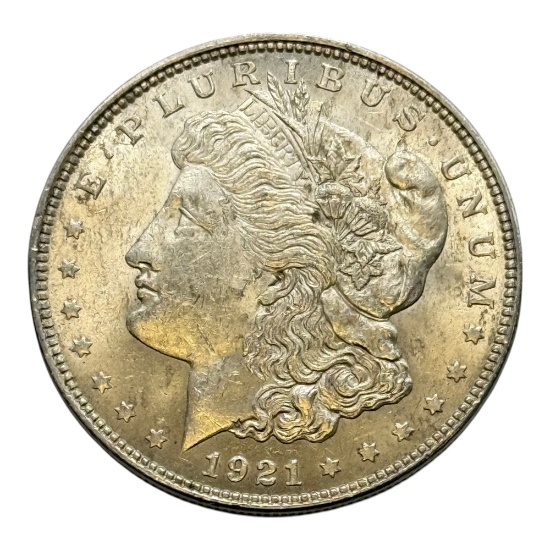 1921 Morgan Silver Dollar Coin, 90% silver