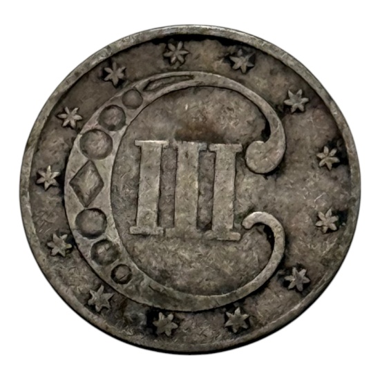 1852 United States Three-Cent Silver Piece