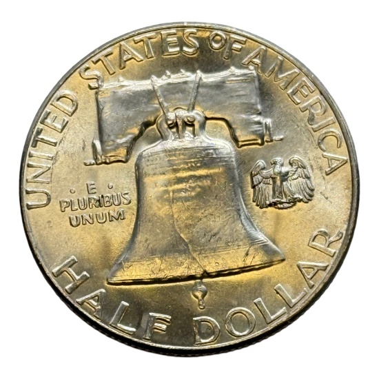 1959 Franklin Half Dollar Coin, 90% silver