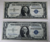 2- 1935 Blue Seal Silver Certificates, sells times the money