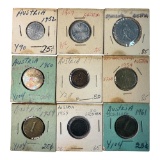 Austrian Coin Collection, 1952-1967, Schilling & Groschen, Various Conditions