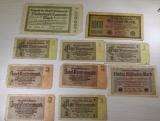 10- Asst. Vintage German Banknotes, sells times the money