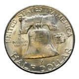 1956 Franklin Half Dollar, 90% Silver