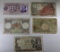 5- Vintage Foreign Banknotes, SELLS TIMES THE MONEY