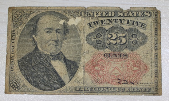 United States 25 Cents Fractional Currency
