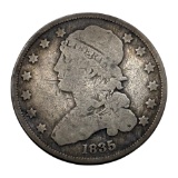 1835 United States Capped Bust Quarter, Silver, 25 Cents