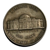 1938 Jefferson Nickel, United States, Five Cents, Monticello Reverse