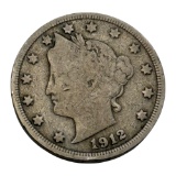 1912 Liberty Nickel Coin, United States, Copper-Nickel Composition