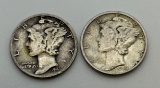 1941 & 1943 Mercury Dimes, 90% Silver, SELLS TIMES THE MONEY