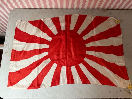 Japanese Rising Sun Flag, Naval Ensign, 16 Rays, Japan, one side has pin holes, 24" x 36"