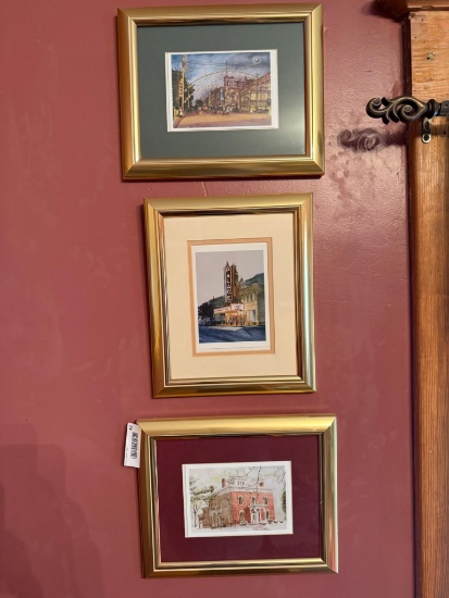 3- Framed Marion PIctures