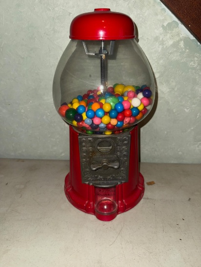 Carousel Gumball Machine, Red, 15 inches, Coin-Operated, no key66