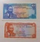 2- Central Bank of Kenya Banknotes - 20 Shillings 1977 & 5 Shillings 1975, sells times the money