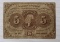 1862 U.S. Treasury 5 Cents Postal Fractional Currency Note