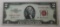 1953A Red Seal $2.00 Banknote