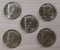 5- 40% Silver Kennedy Half Dollars, sells times the money