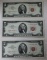 3- 1963 U.S. $2 Red Seal Bills, w/ sequential serial numbers, sells times the money