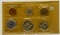 1962 Philadelphia Mint PROOF Coin Set, U.S. Mint, 5 Coins, Original Packaging