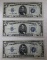 3- 1934 $5 U.S. Silver Certificates, Blue Seal w/ Consecutive Serial Numbers, sells times the money