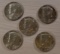 5- 40% Silver Kennedy Half Dollars, sells times the money