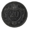 1907 Austria 20 Heller Coin, Double-Headed Eagle Design