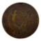 1820 Irish Penny Coin, Harp Design, Copper
