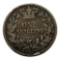 1867 British One Shilling Coin, Silver, Queen Victoria
