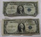 2- 1935E $1.00 Silver Certificates, sells times the money