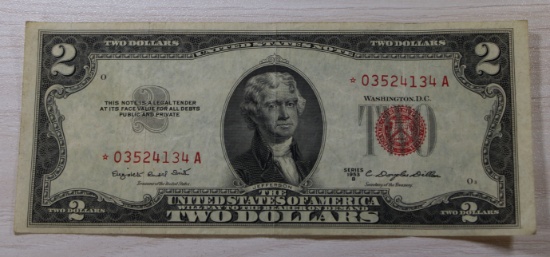 1953B $2.00 Red Seal Star Banknote
