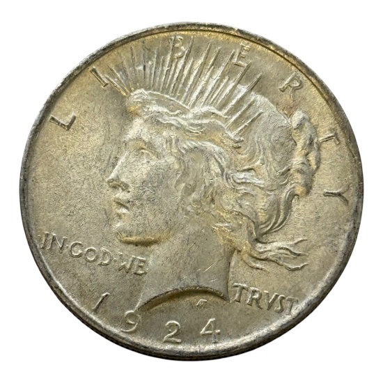 1924 Peace Silver Dollar, 90% silver