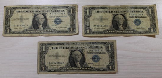 3- 1957 Silver Certificates, 1957, 1957A, 1957B, sells times the money