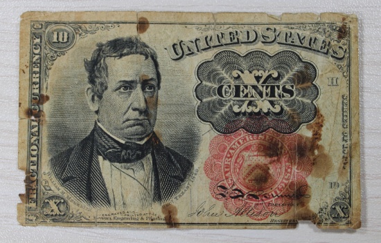 1874 U.S. 10 Cents Fractional Currency