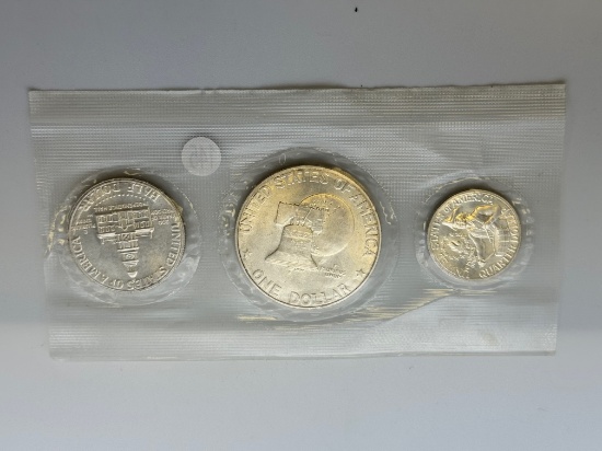1976 Bicentennial United States Mint Coins, Half Dollar & Dollar, Sealed, 40% Silver