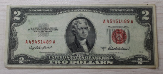 1953A Red Seal $2.00 Banknote