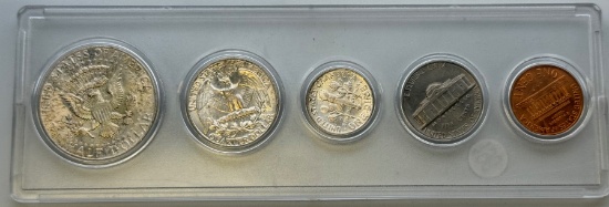 1964 US Coin Type set, 90% silver Half, Quarter, Dime in plastic holder