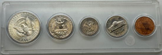 1965 US Coin Type set, 40% silver Half, in plastic holder