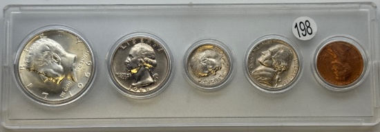 1966 US Coin Type set, 40% silver Half, in plastic holder
