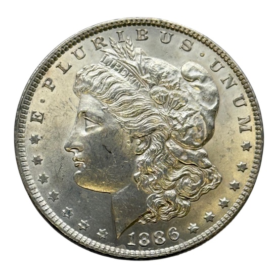 1886 Morgan Silver Dollar Coin, 90% Silver