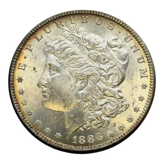1886 Morgan Silver Dollar Coin, 90% Silver
