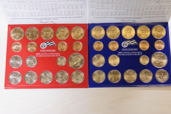 2009 United States Mint Uncirculated Coin Set, 36 Coins, Denver & Philadelphia