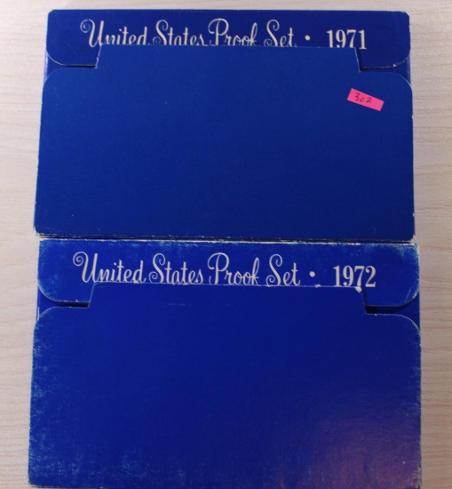 United States Mint Proof Coin Set 1971 & 1972, sells times the money